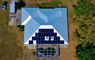 Anthony Verciglio's residential solar panels installation by Castaways Energy on corrugated roof