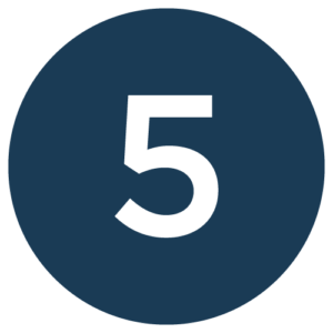 Step 5: System Operation - Number 5 icon representing the final step in Castaways Energy's solar installation process.