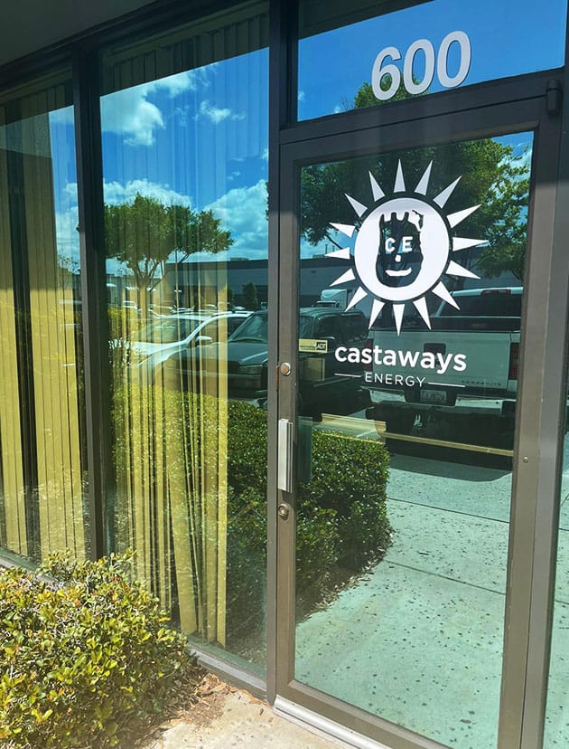 Front door of Castaways' office