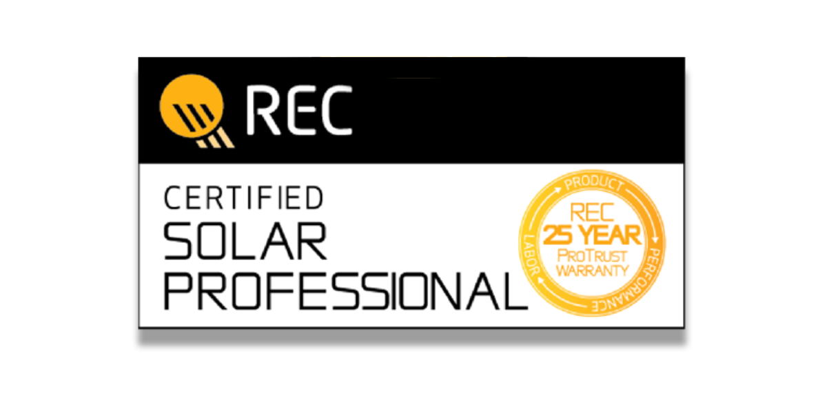 2 REC Certified Solar Professional badge